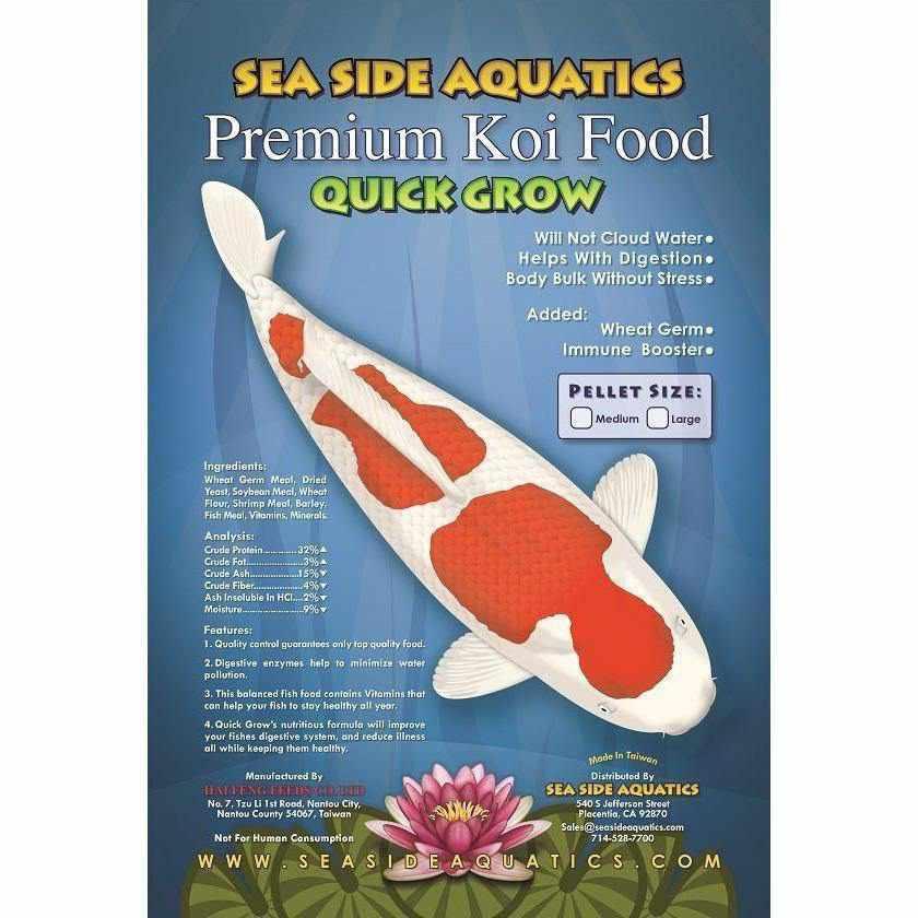 Sea Side Aquatics Premium Koi Food - Quick Grow