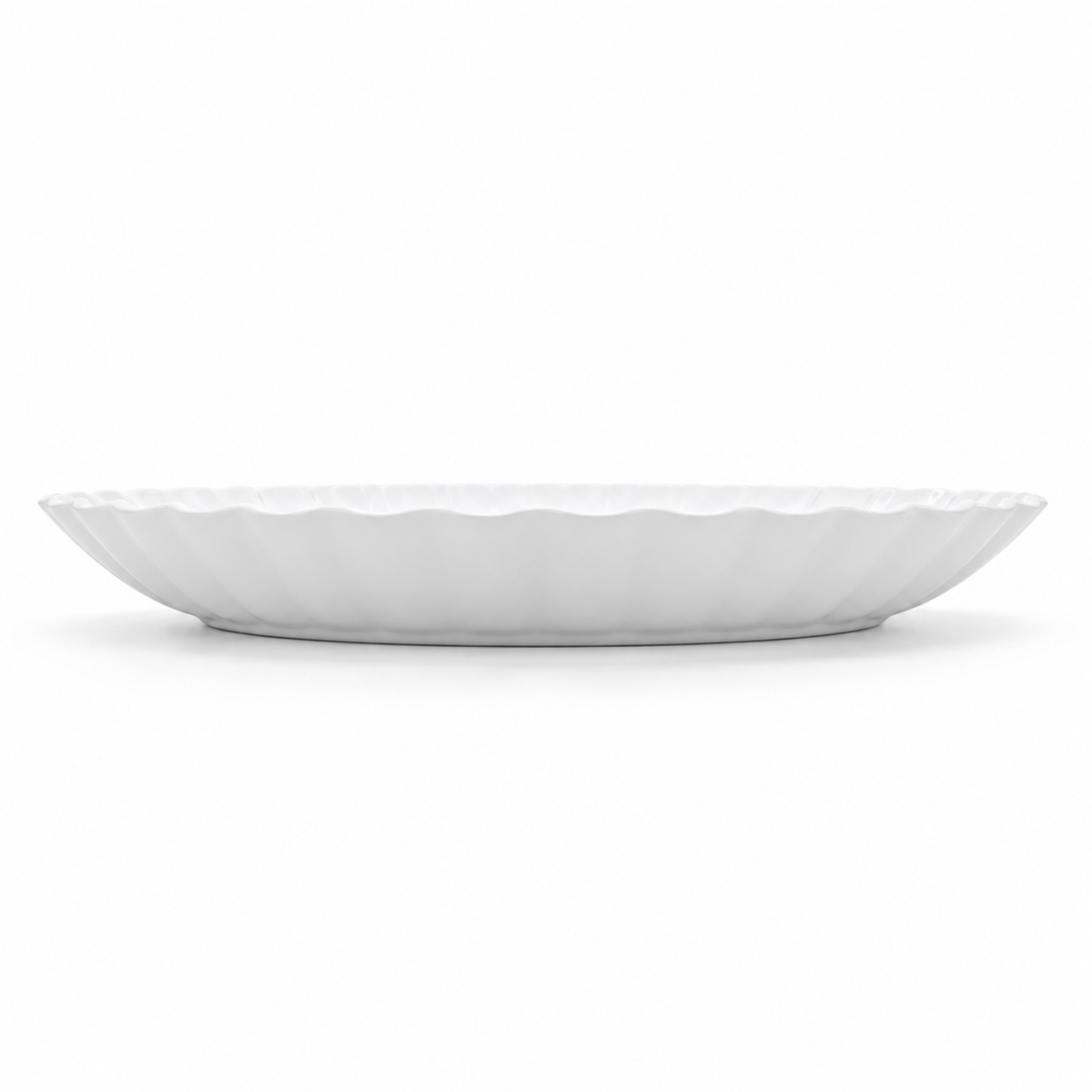 Moire Blanc Frill Oval Bowl 9"