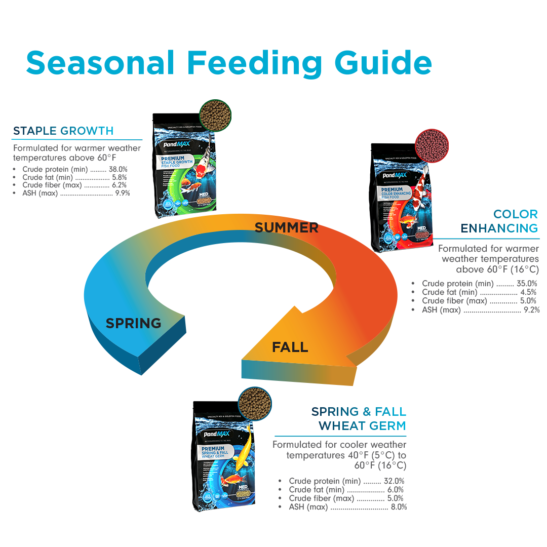 PondMax Premium Spring & Fall Wheat Germ Fish Food